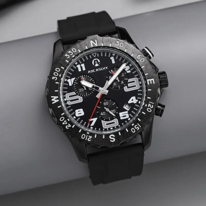 Hot selling men's watches quartz watches automatic date casual luxury men's watches waterproof night light timing watches