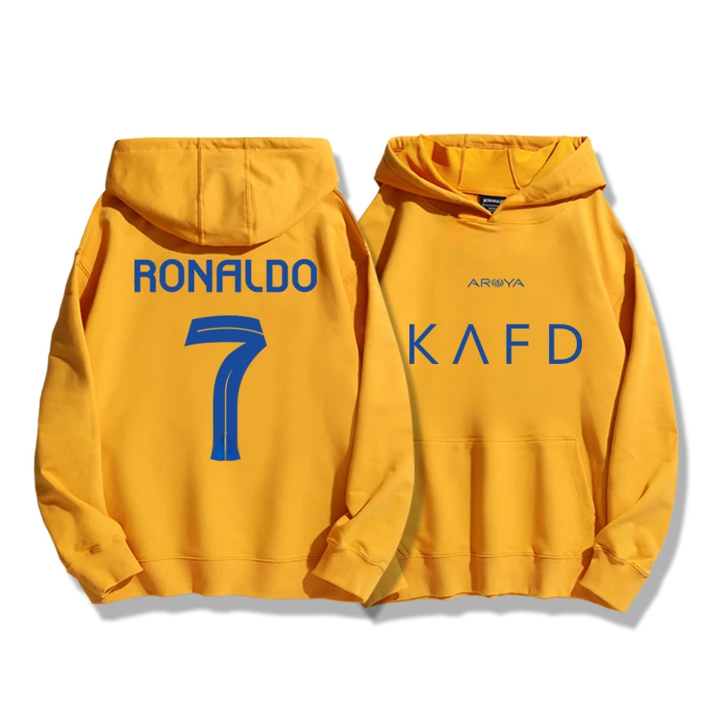 

Men Women's Hooded NO.7 Letters Printed Sweatshirt Star Player Customizable Jacket Football Club Sportswear Loose Hoodies Tops