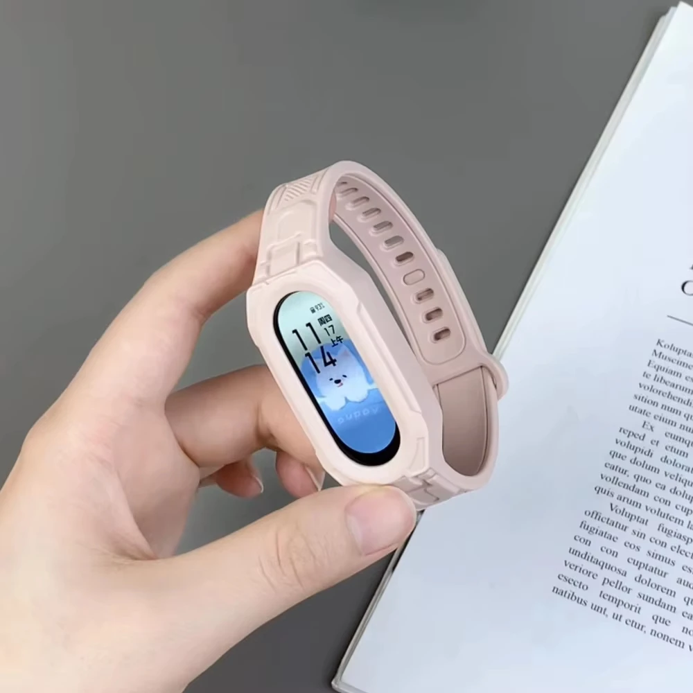 Coque en Silicone + sangle pour Xiaomi miband 10 9 8, accessoires, bracelet en Silicone + coque de protection pour xiaomi MI band10 9 8