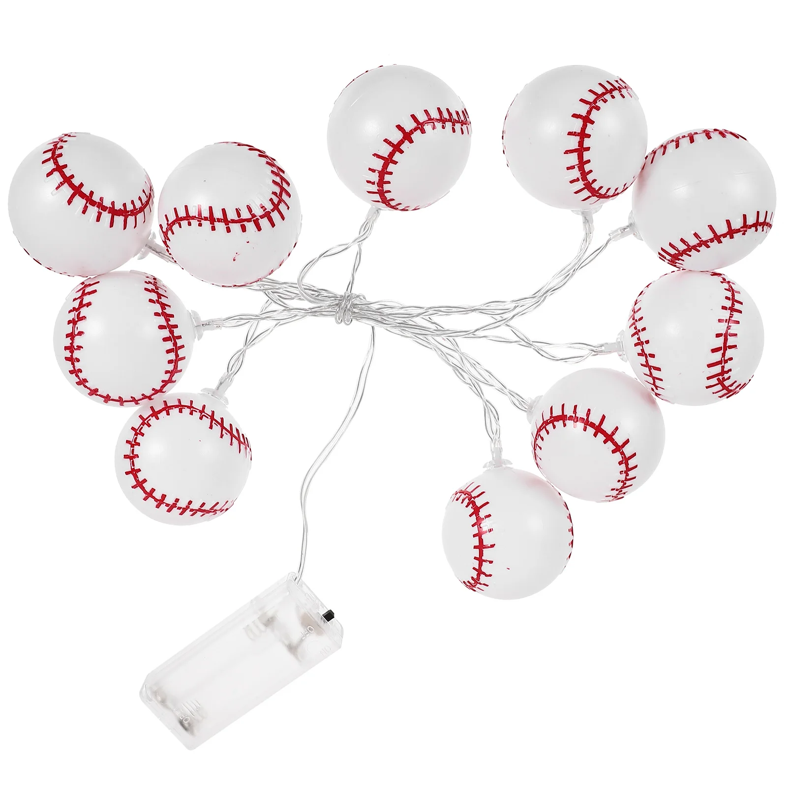 

10 Baseball String Lights 1 5M Operated PP Material Outdoor Sports Party Decor Christmas Garden Festive Lighting Small
