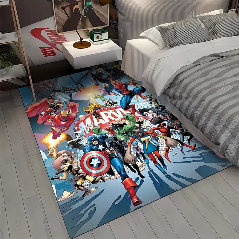 Disney Marvel-Avengers Superhero tappeti per camera da letto soffici tappeti per pavimenti quadrati soggiorno tappeti per la decorazione della casa