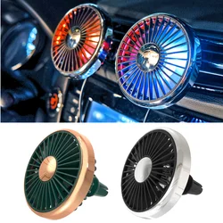 New Car Mini Fan Car Cooling Fan USB Car Air vent clip small Fan With Ambient Lighting 3 Speeds Adjustable Electric Powerful Fan
