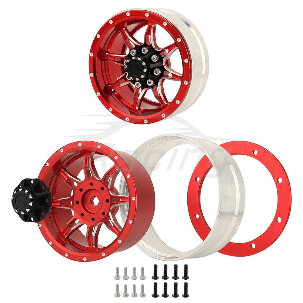 1.9 inch Metal Beadlock Wheel Rims Hubs for Axial SCX10 Tamiya CC01 1/10 RC Rock Climbing Car Crawler Model Upgrade Replace Part