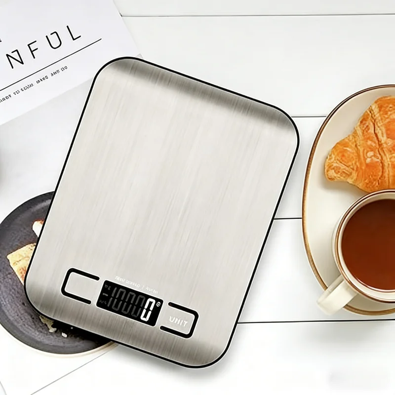 2026 New 5kg High‑Accuracy Digital Kitchen Scale Stainless Steel LED Display Food Scale for Baking Jewelry Household Weighing