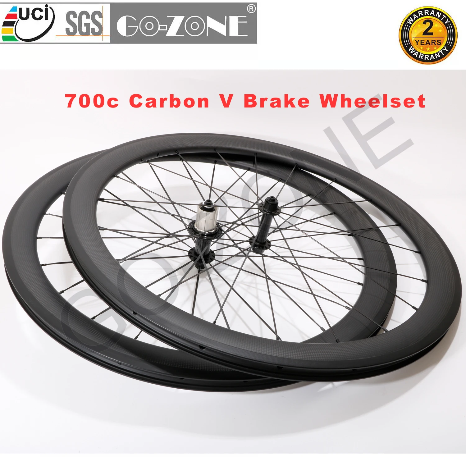 

700c Carbon Wheelset Clincher Tubeless Tubular Rim Brake R13 Basalt Brake Edge Normal / Ceramic Bearings Road V Brake Wheels