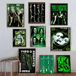 Rock Band T-Type O N-Negative DIY Sticky Poster Fancy Wall Sticker for Living Room Bar Decoration Wall Decor