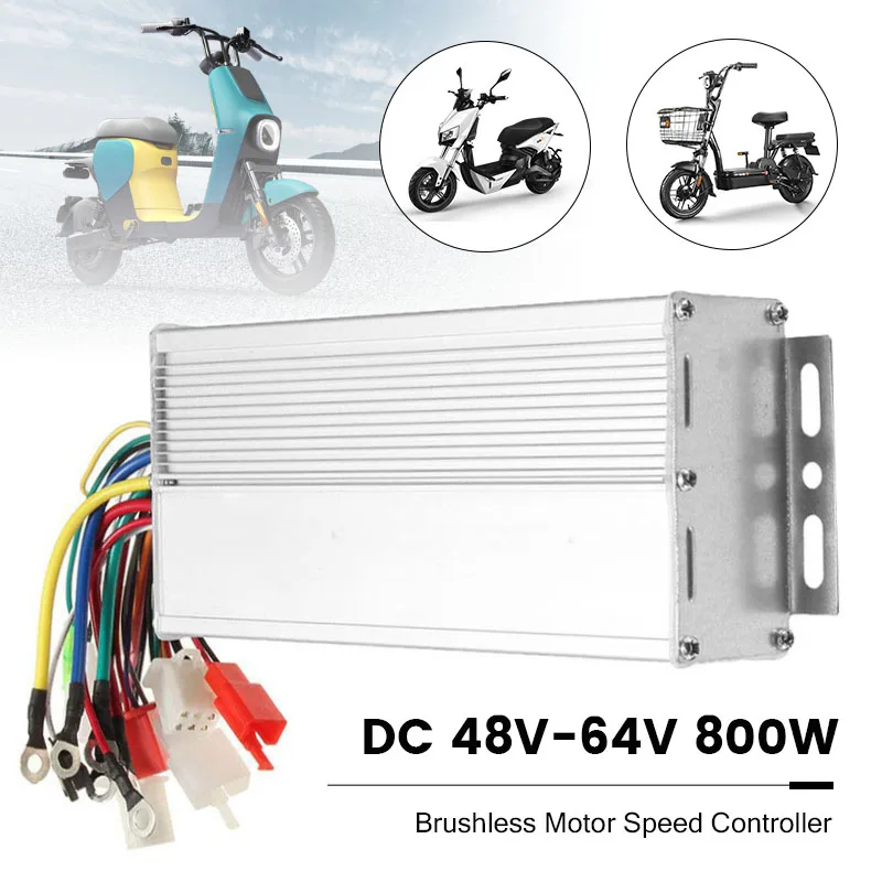 48V~64V 800W Brushless Controller Dual Mode Brushless Motor Electric Vehicle Controller For Electric Bicycle Scooter