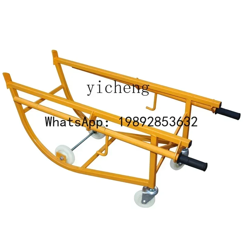 b20ZP6oil drum handling and unloading, mobile simple machinery, hand cart, flip storage, stacking, cradle bracket car