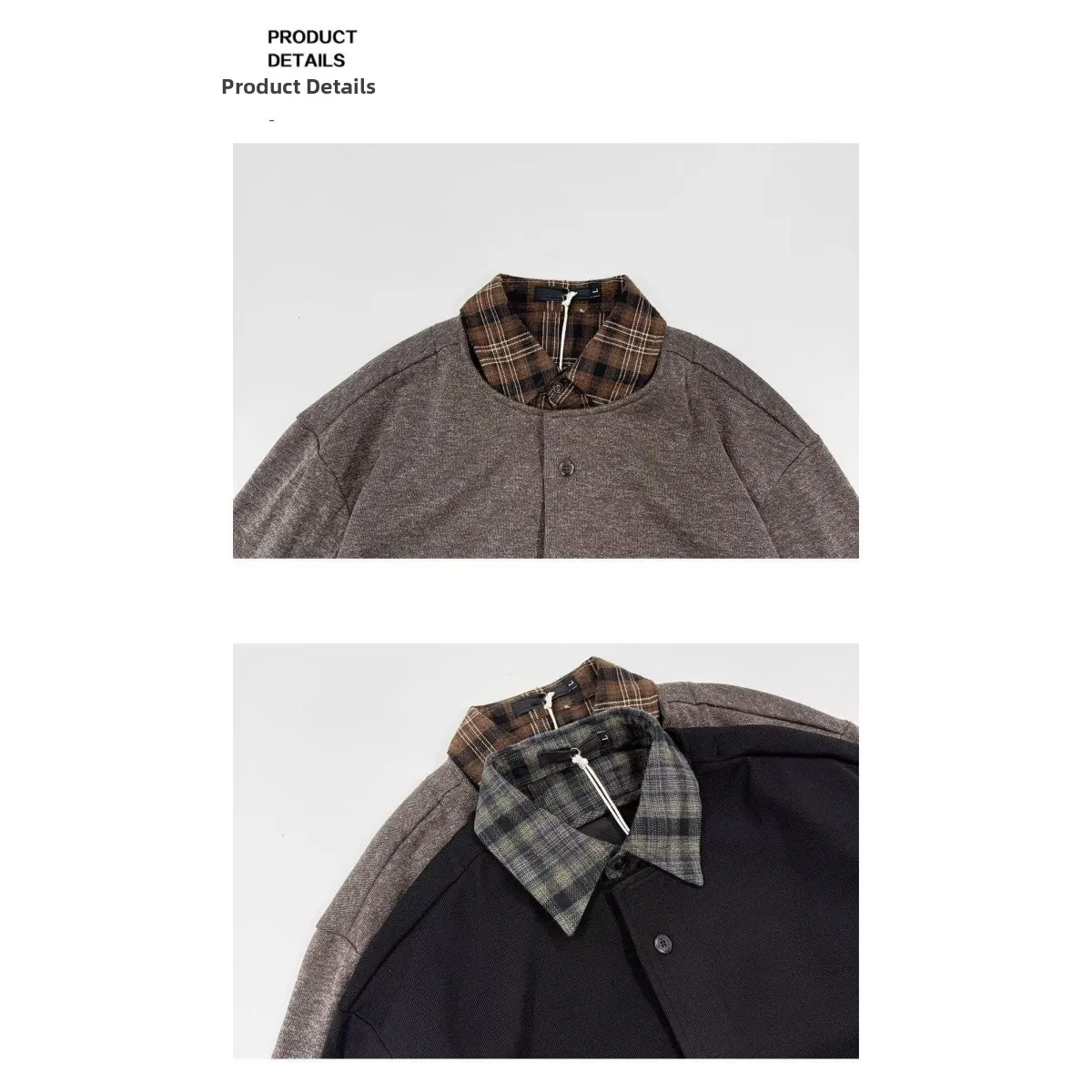 

Loose Men's Jaet Spring Autumn Harajuku Sle Hong Kong Sle Trendy Outerwear Stand Fit Long Sve Pure Color