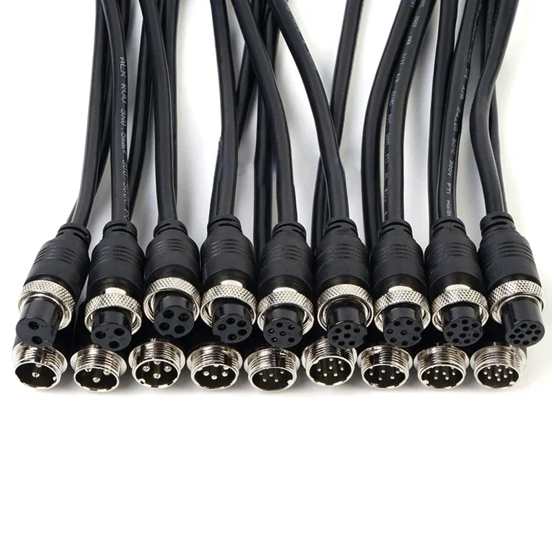 GX16 2 3Pin 4 5 6 7 8 9 10Pin Connector Cable Aviation Plug with Line Male to Female 16mm Aviation Socket 30cm-3M Extension Cord