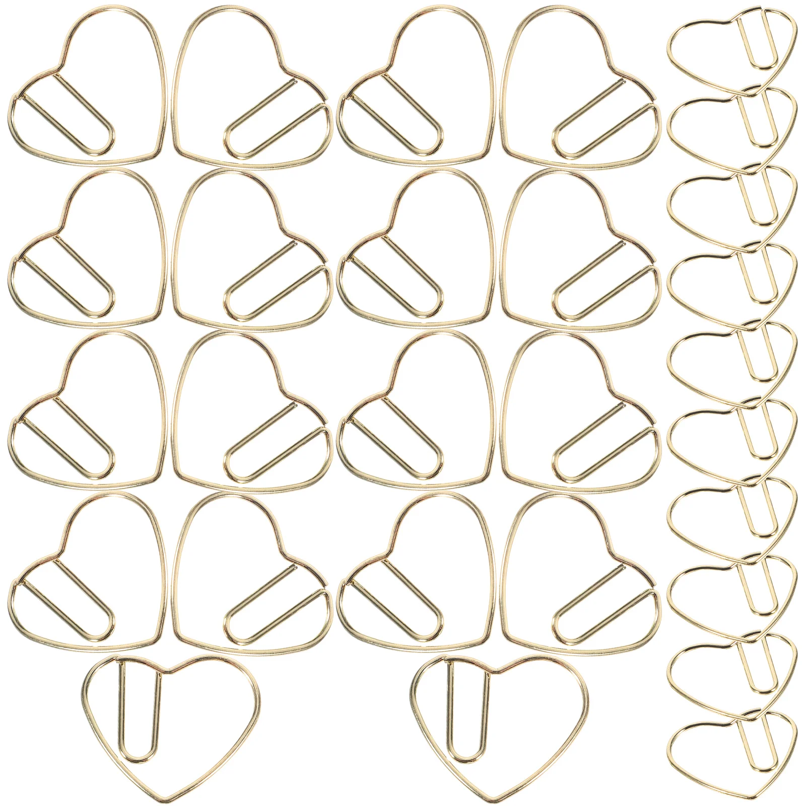 50 Pcs Decorative Paper Clips Wedding Decorations 50pcs Packaged (rose Gold) Cute Office