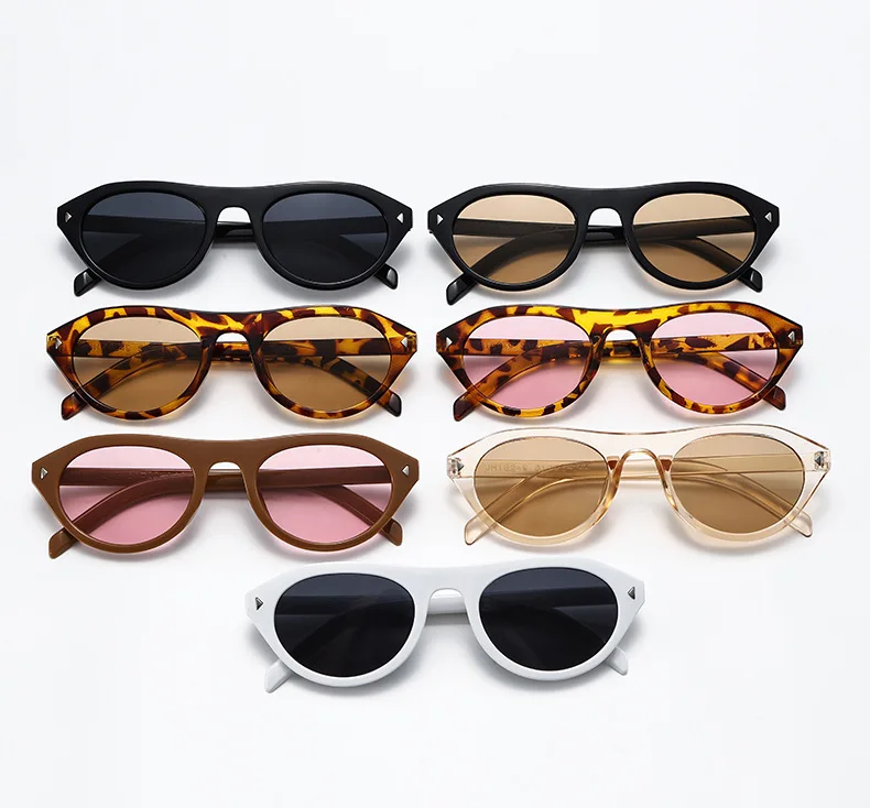 Light Luxury Cat-Eye Rice Nail Sunglasses Retro Ins High-End Women's Sunglasses For Vacation And Commuting Versatile Sunglasses