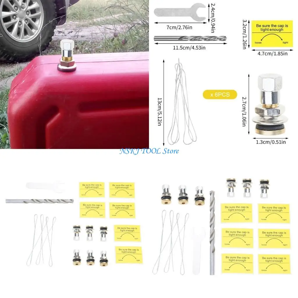 L8RC Ventilation Upgrades Set 6 Caps For Fuels Tanks Water Can Installation Tool