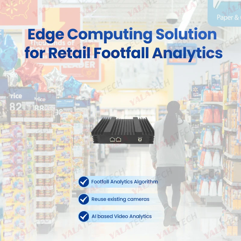 Edge Computing Algorithm box for People Counting Analysis with people counting analysis software, support 12-ch cameras