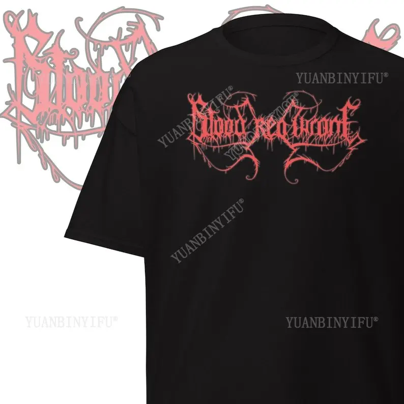 

Футболка Blood Red Throne, подарок фанату рок-музыки, хлопок, винтажная футболка с круглым вырезом в стиле хип-хоп, мужские и женские уличные футболки с коротким рукавом
