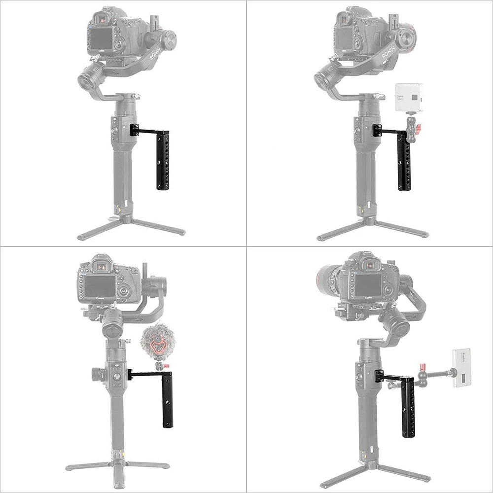 Ronin S RS2 مقبض قبضة تمديد يده رصد ميكروفون جبل حامل مع ثقب المسمار ل DJI Ronin S Ronin-S2 SC RS2 Gimbal