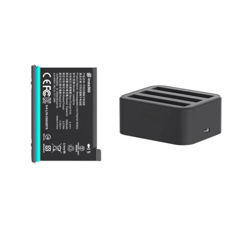 Insta 360 ONE X3 Original Battery Charger 3 Slots/Dual USB Charger/Cargador Insta360 One x3 Battery Panoramic Camera Accessories