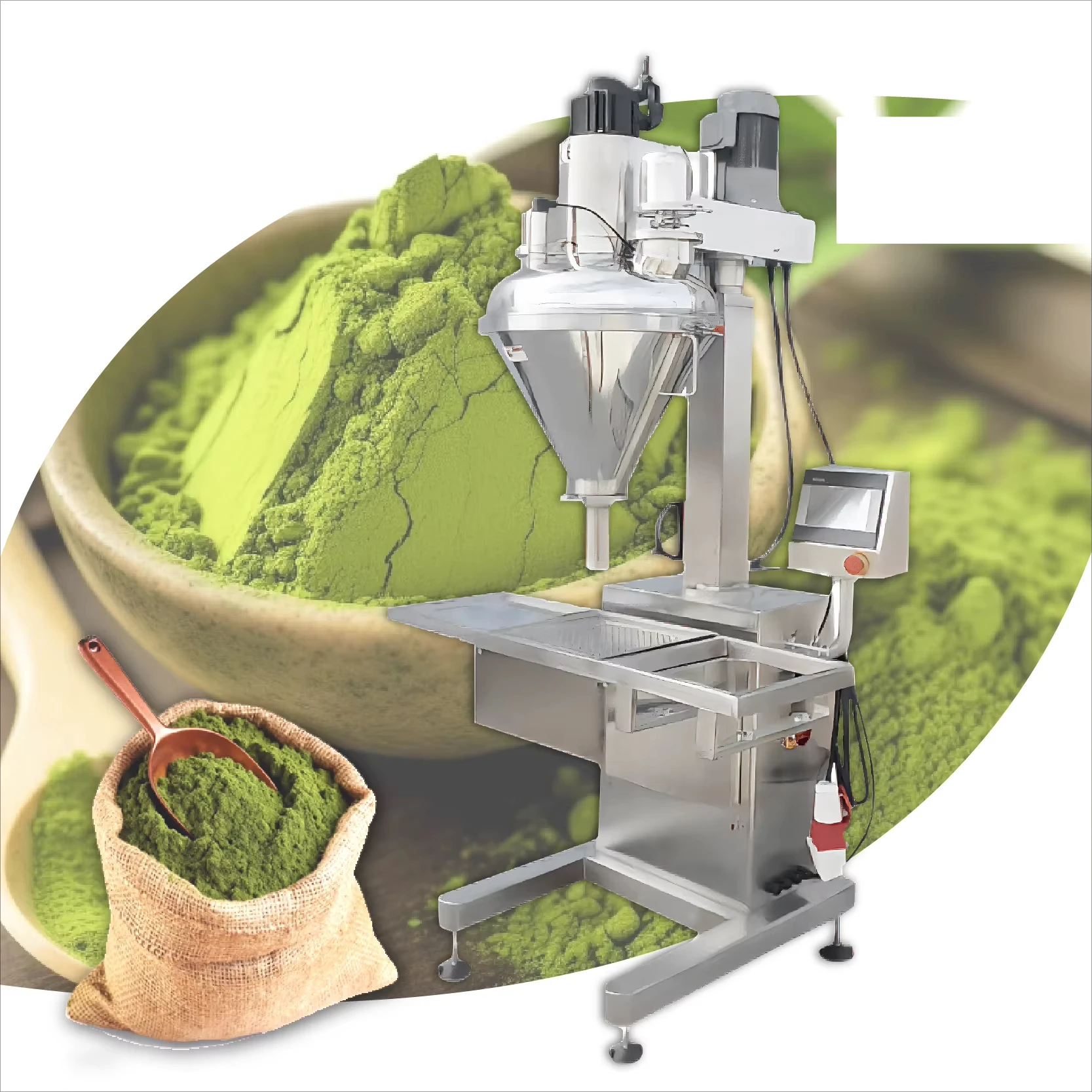 Semi-automatic Vertical Auger Filling  PLC Controlled Powder Filling  for Food Beverage