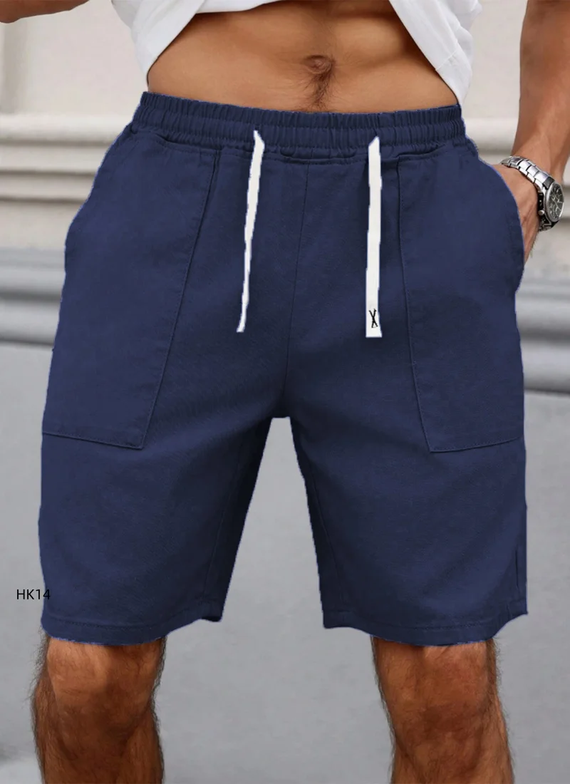 

2026 Summer New Men's Solid Color Sports Shorts Outdoor Fitness Running Sports Training Loose Large Basketball Beach Pants