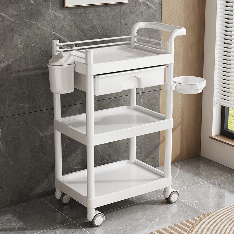 

Plastic Drawers Salon Trolley Cleaning Storage Cosmetic Medical Salon Trolley Work Cart Rolling Furniture Carrito Auxiliar Lstc