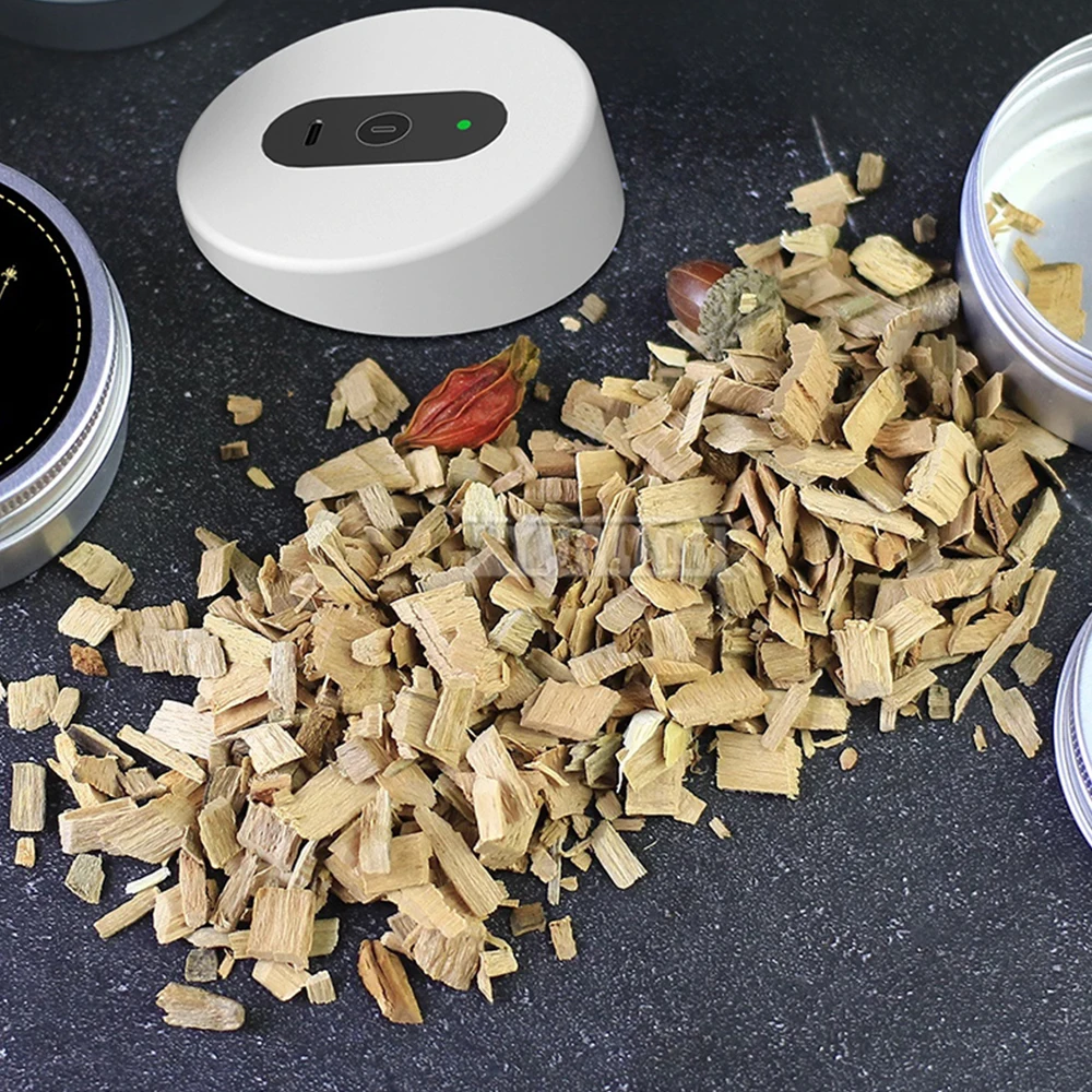 Fumante de coquetel elétrico com conjunto de vinho de madeira perfumada múltipla Kit multifuncional para fumar uísque