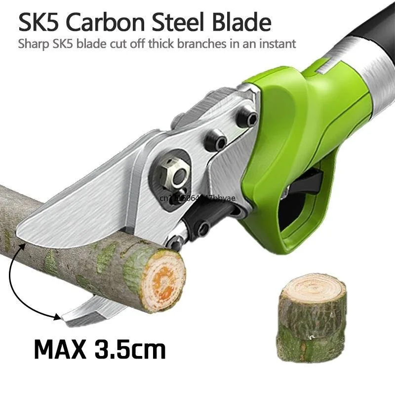 40V Brushless Cordless Electric Pruning Shear, 3.5mm Cutting Professional Lopper for Home Garden Fruit Tree Trimming Bare Tool
