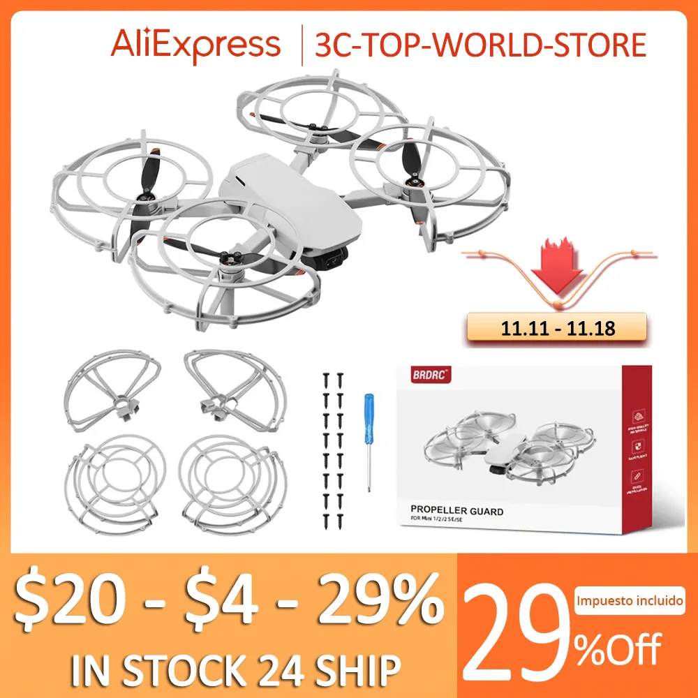 Новый комплект защиты пропеллера для дрона DJI Mini 2/Mavic Mini/Mini SE/Mini 2 SE, быстросъемное защитное кольцо пропеллера