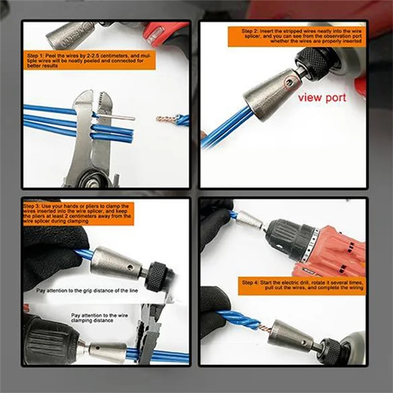 Ferramentas de torção de fio 6mm alça 1.5-6 quadrado 2-6 vias twister fio para drivers de broca elétrica acessórios peças
