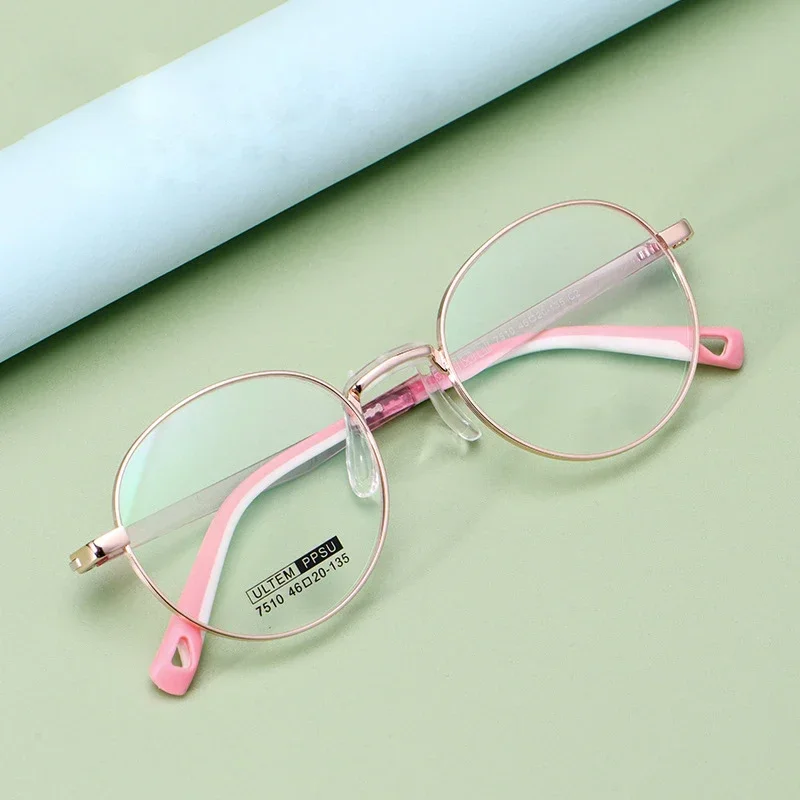 round-children's-optical-prescription-glasses-frame-ultralight-fashion-teenager-alloy-tr90-eyewear-for-boys-and-girls-7510s