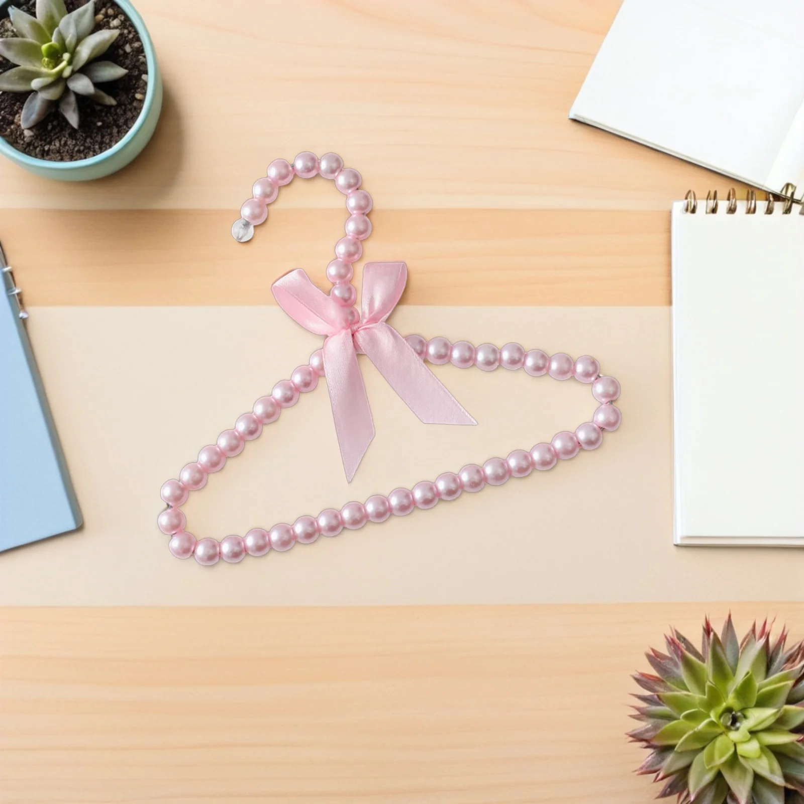 

5pcs Pearl Hangers Baby Clothes Hangers Toddler Closet Organizers Anti-Slip Infant Kids Girls Newborn Pet Clothing Rack