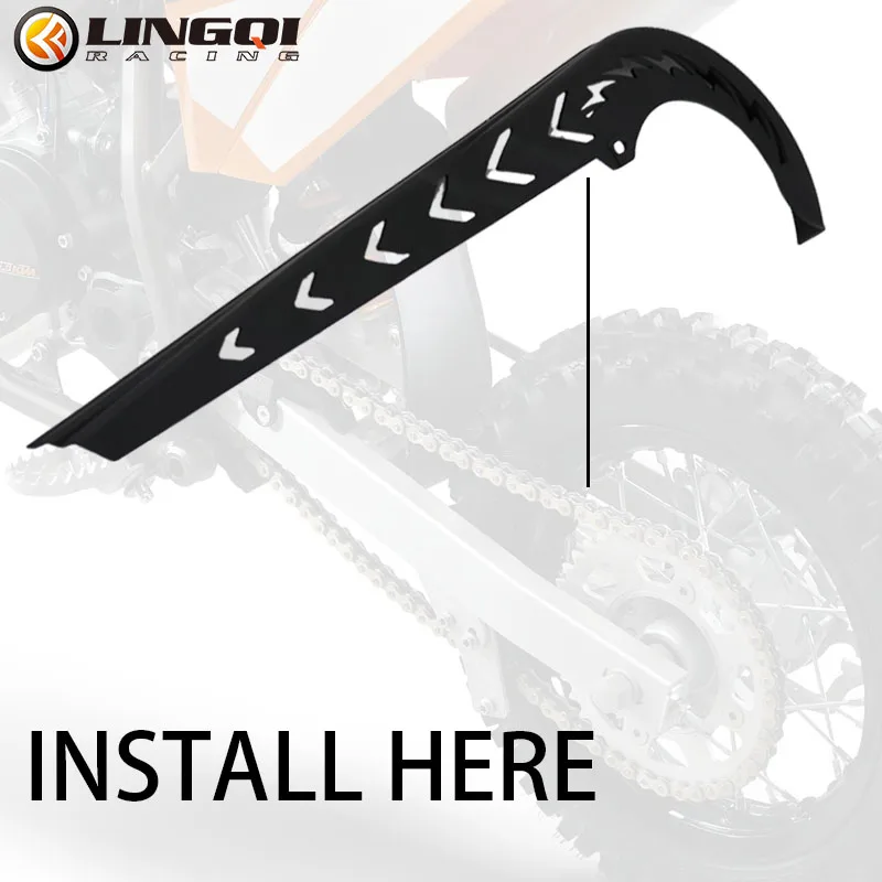 Dirt Pit Bike PP Plastic Long Chain Cover Protector Guide Sprocket For UTV Electric Motorcycle ATV Go Kart Motocross Accessories