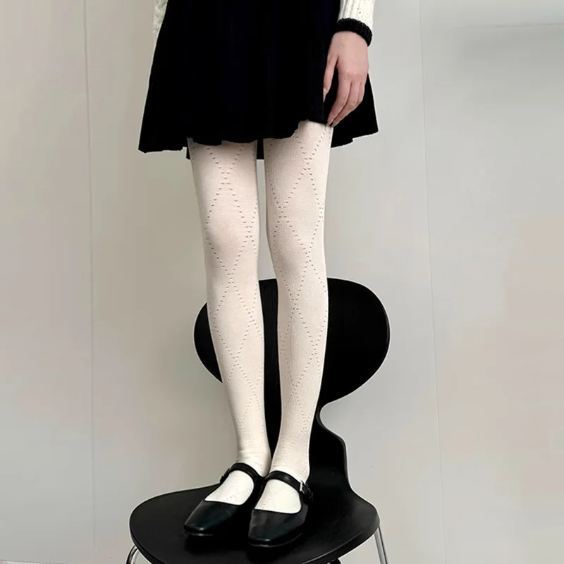 

Warm Thick Retro Diamond Tights-Women's Slimming Footed Leggings for Fall Parties Daily Errands Cold-Weather Outfits