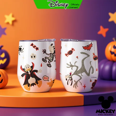 1pc 12oz Disney Halloween Mummy Vampire Skeleton Stainless Steel Wine Tumbler Portable Drinkware Cup for Home Outdoor Office