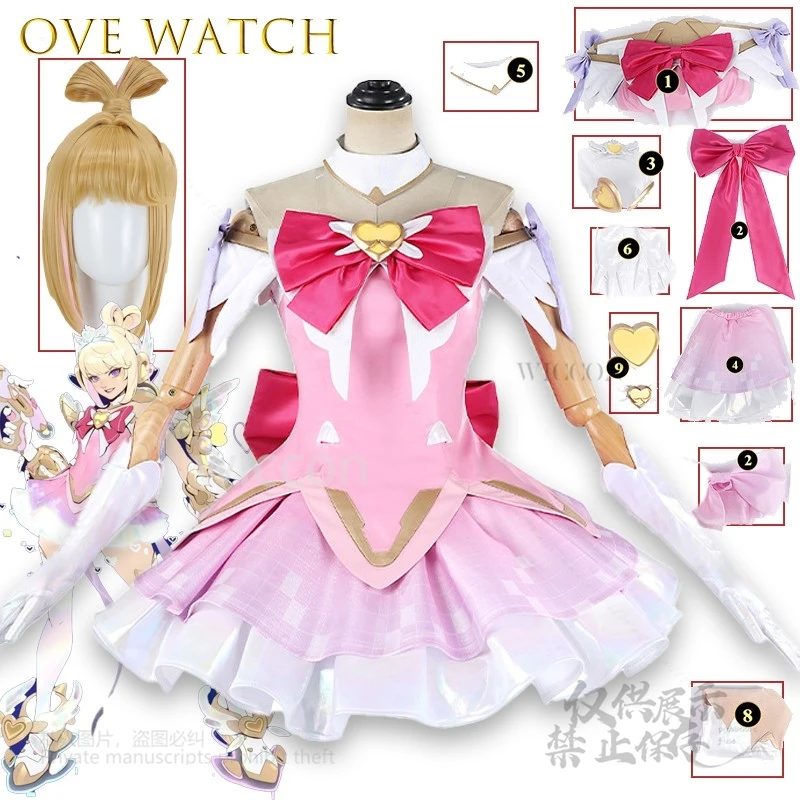 

Game Ove Cosplay Watch Juno Mythic Skin Magical Girl Costume Cosplay Accurate Outfit Full Set With Accessories Women Hallween