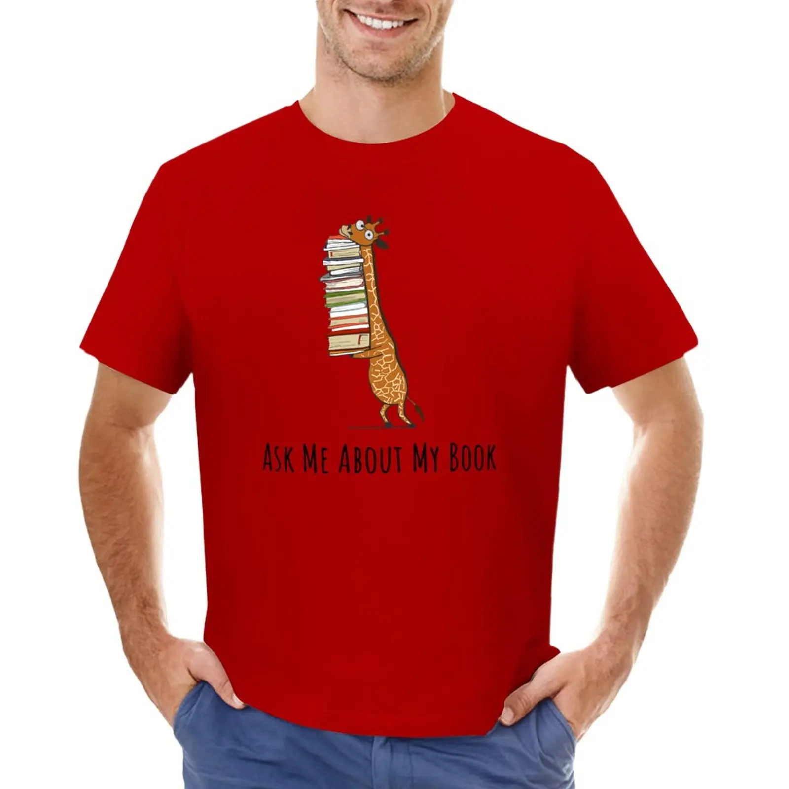 

Funny Giraffe Holding a Stack of Books -Ask Me About My Book - Book Lover Gift, Phones Cases And Other Gift T-Shirt