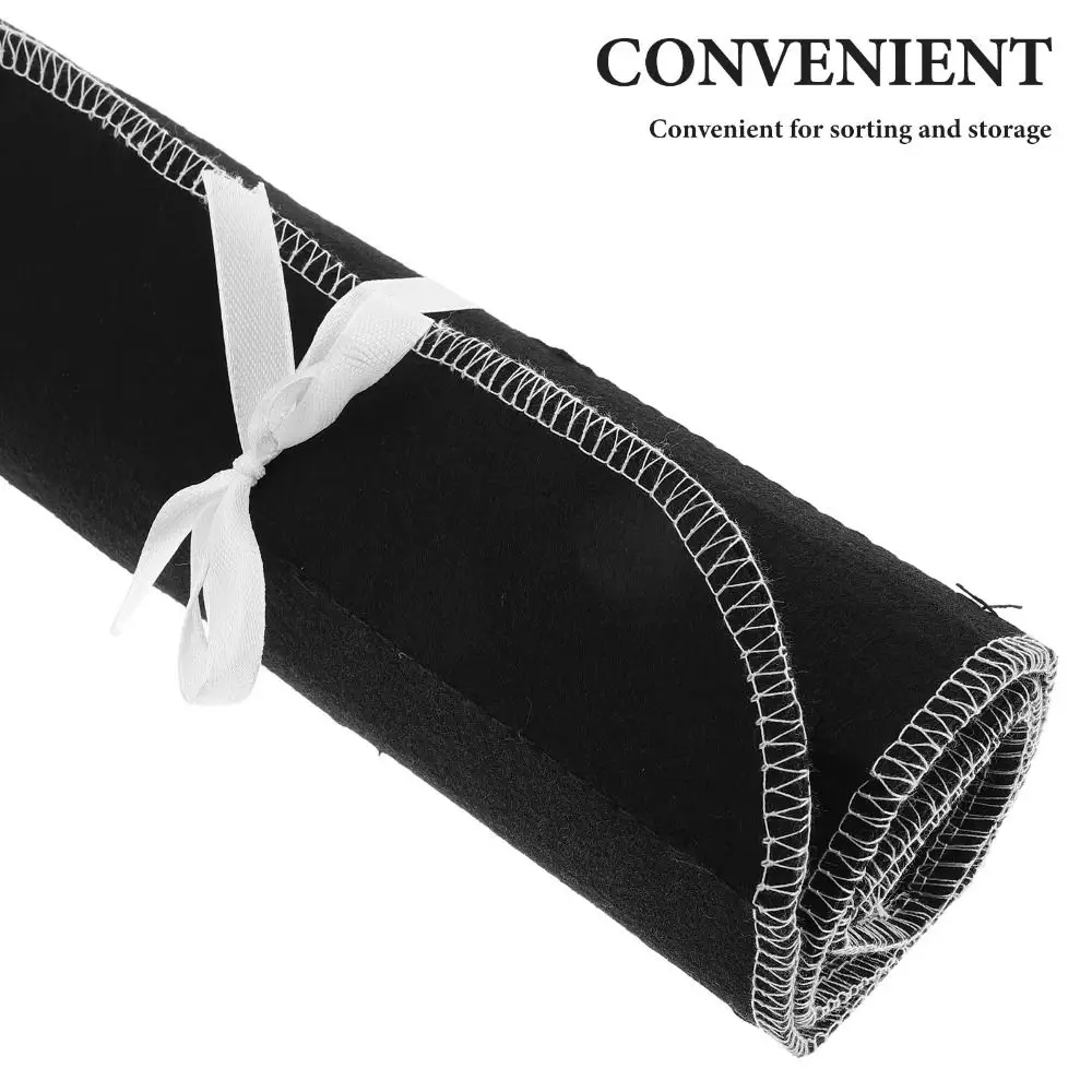 High Quality Felt Silverware Storage Bag Anti Tarnish Large Capacity Cutlery Pouch Utensils Organizer Home