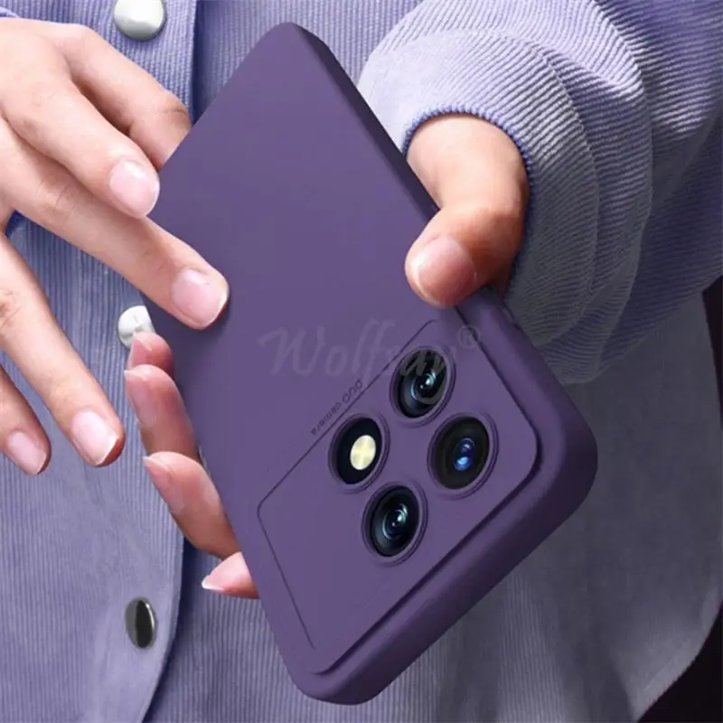 For Xiaomi POCO X6 Pro Case New Luxury Liquid Silicone Plain Rubber Camera Protector Case POCO X6 Pro Case POCO X6 Pro Cover