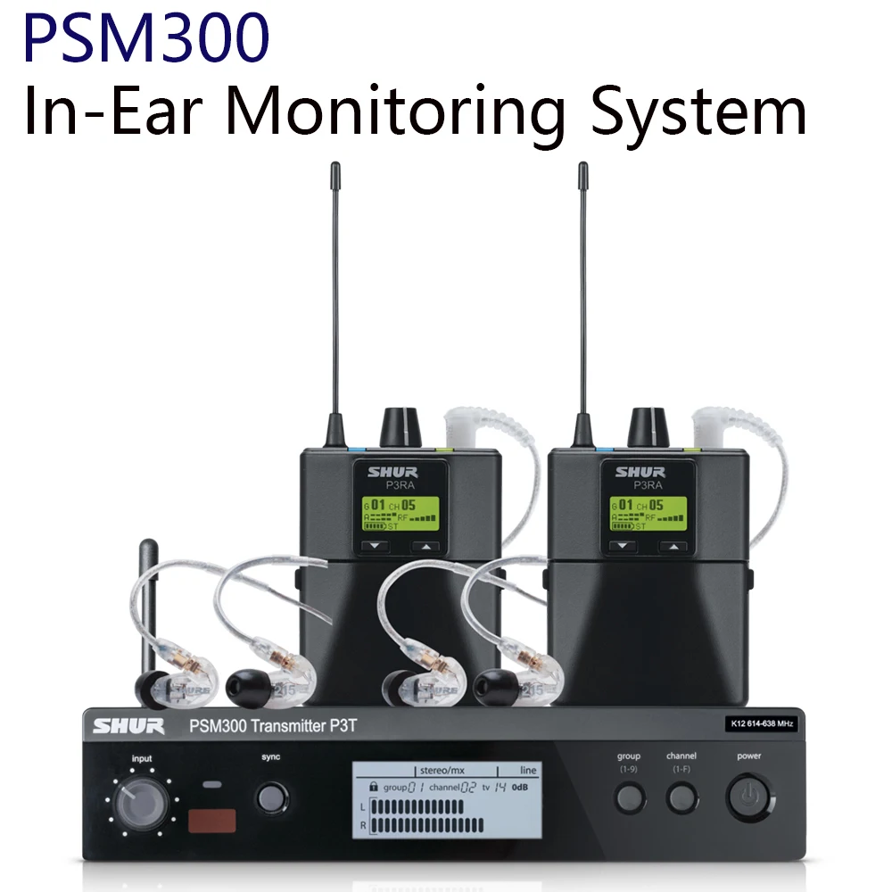 

In-Ear Monitoring System PSM300 Stage Personal Wireless In Ear Monitor For Bands 500MHz 100mW 24-Bit Digital DSP Processor Audio