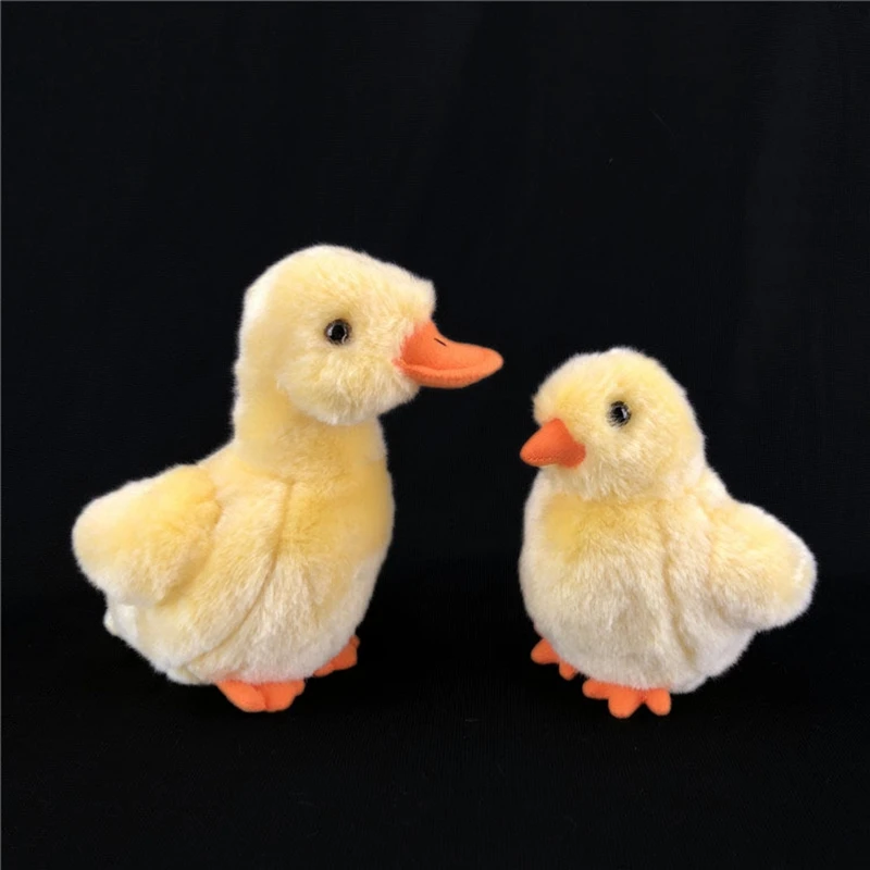 

14cm Kawaii Animal Duck Chick Plush Toys Doll Yellow White Color Chicken Soft Stuffed Gifts Props