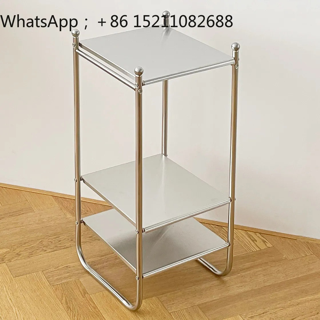 LLY Home Bauhaus Metal Medieval Decoration Living Room Bedroom Stainless Steel Storage Rack Shelf