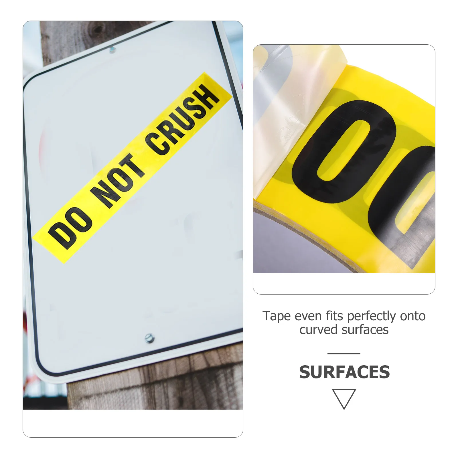 Warning Tape Wear-resistant Water Proof Caution Safety Sign Sticker Decals Paper for Workplace
