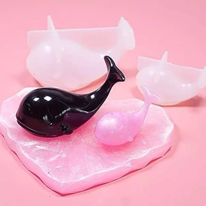 3D Whale Ornament Silicone Mold DIY Gypsum Aromatherapy Desktop Decoration Table Cake Baking Epoxy Resin Mold Home Accessories