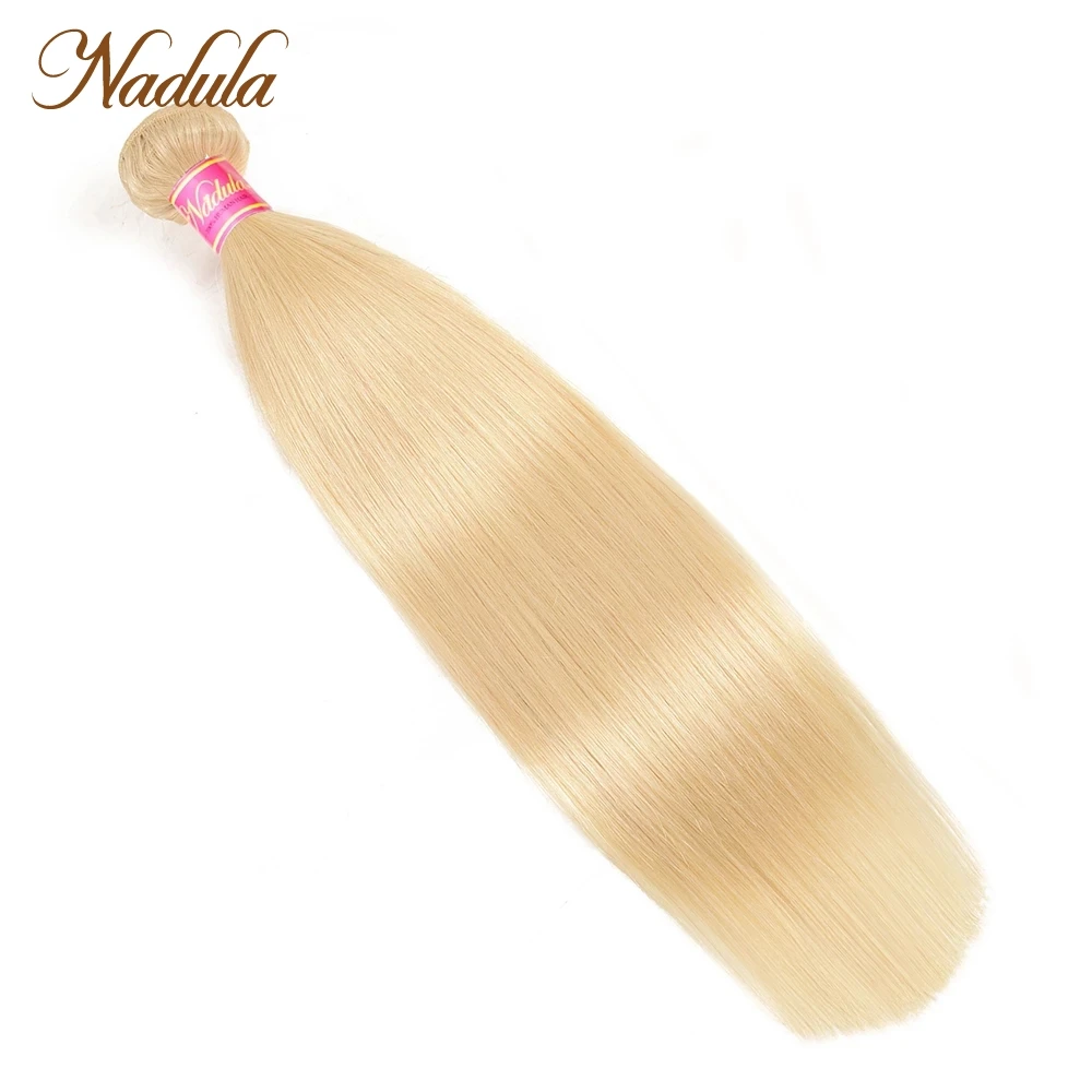 Nadula Hair 613 Blonde Hair One Bundle Straight 100% Human Hair Weaves 10-24inch Blonde Remy Hair Extensions Free Shipping