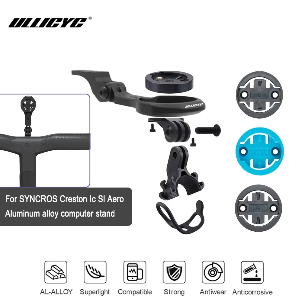 

for SYNCROS Creston Ic Sl Aero Integrated Handlebar Aluminum Alloy Computer Mount with Garmin/Bryton/Wahoo GPS computer stand