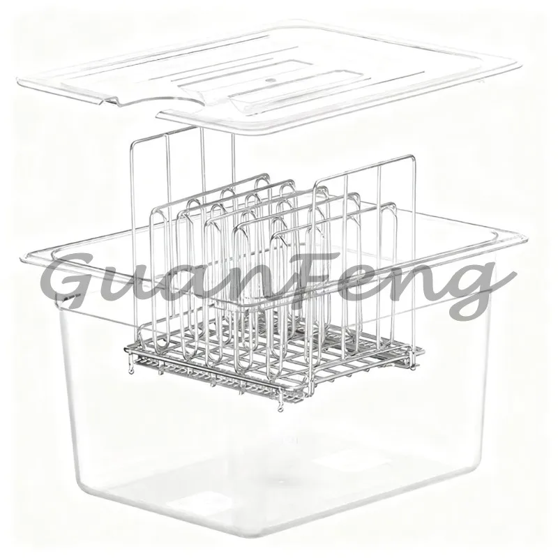 Stainless Steel Soup Cabinet with 11L Soup Pot Container, Detachable Separator, Immersion Cycle Separator
