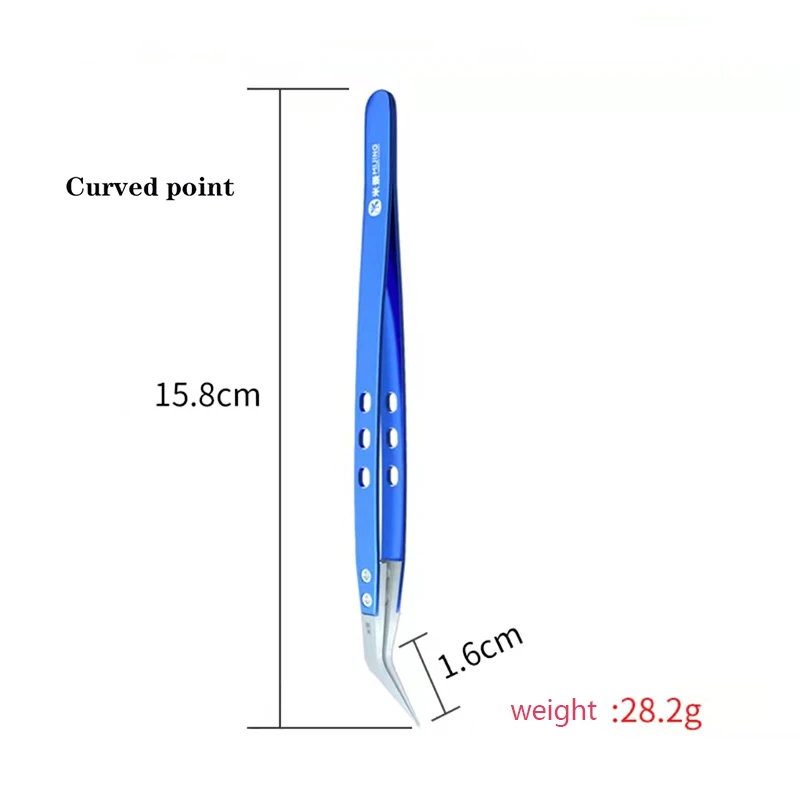 Pinzette a punta curva diritta in acciaio inossidabile ceramico stabile con isolamento antistatico MIJING per contenere strumenti di riparazione di fili volanti
