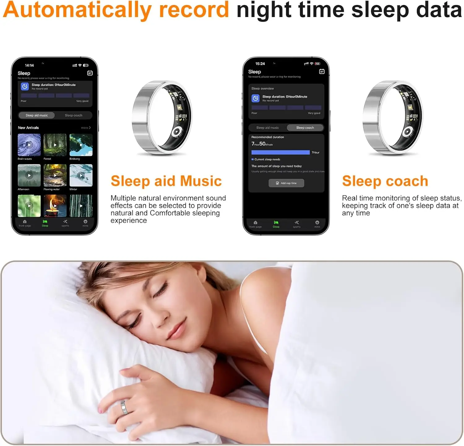 S10 المرأة رقيقة الذكية حلقة جهاز تعقب للياقة البدنية معدل ضربات القلب الأكسجين مراقبة دورة الحيض لا التطبيق الاشتراك سبيكة