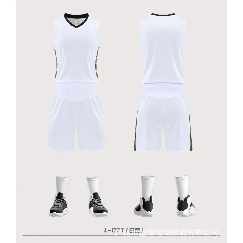 Adult And Children Basketball Uniform Set Quick-Dry Breathable Custom Numbered School Student Competition Training Bas