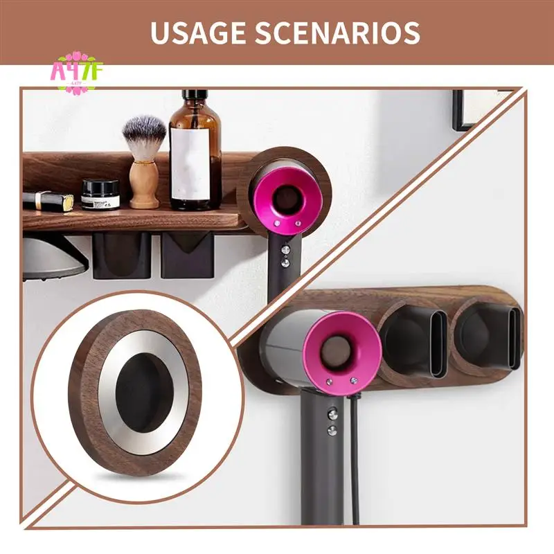 

A47F-для Dyson, полка для вентилятора, домашний декор, подставка для хранения в ванной комнате, насадки, держатель для фена, органайзер, настенное крепление