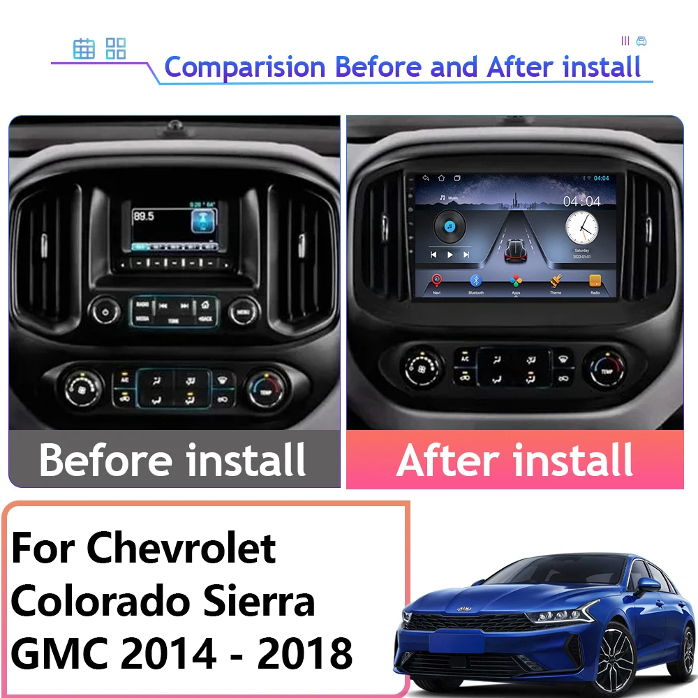 Car Android Car Radio DVD For Chevrolet Colorado/GMC Canyon 2015 - 2017 GPS Navigation Multimedia Player 4G WIFI VT QLED Screen